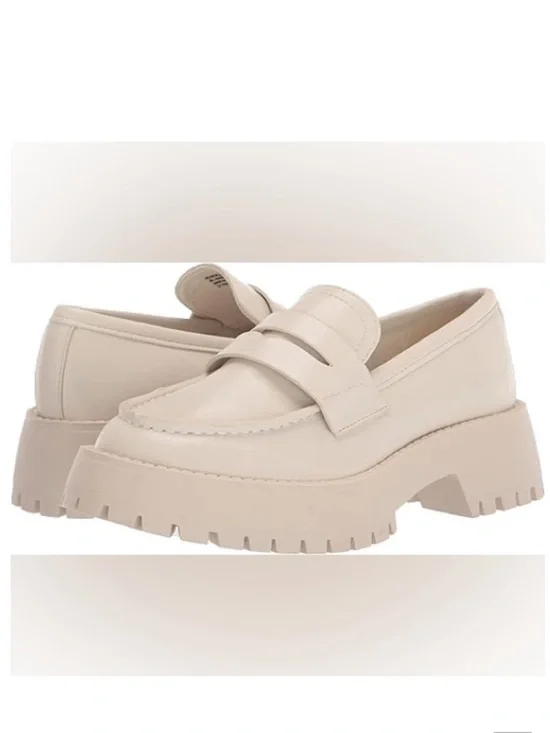 Madden Girl Beige Loafer 9 - Picture 1 of 14